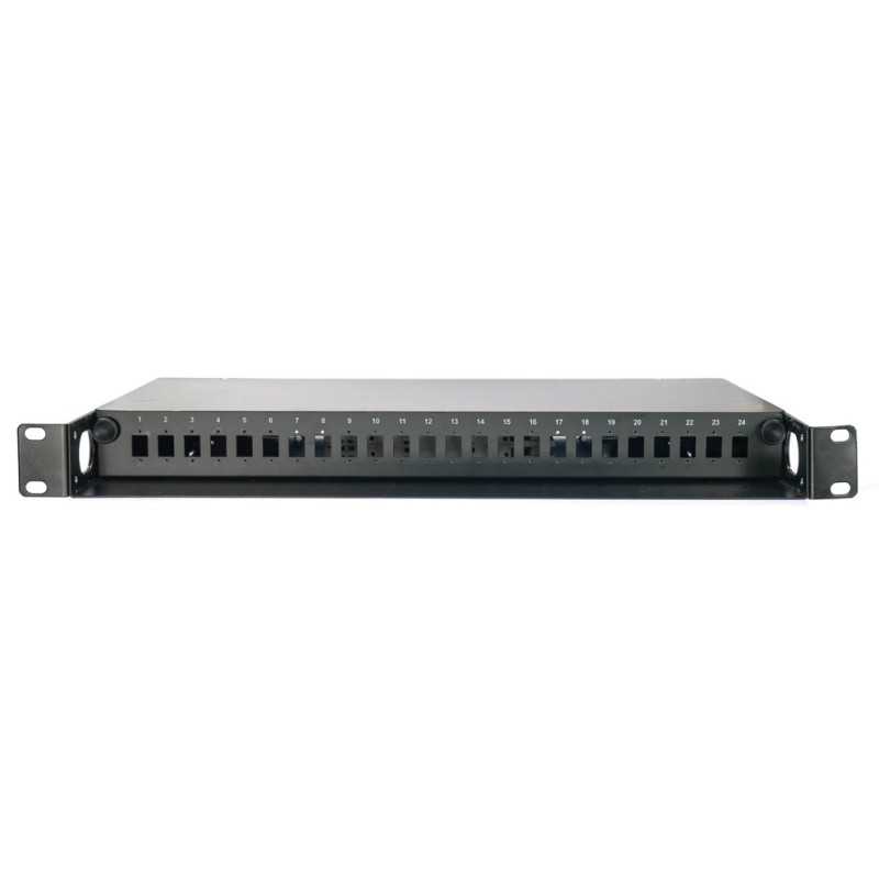 Extralink 24 Core | Patch panel | for SC Simplex adapters, 24 port, black - Image 3