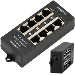 Extralink 4 Puertos | PoE Inyector | 4x 100Mb/s RJ45