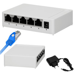 Extralink EON Anahtar, 5x 10/100/1000Mb/s Gigabit, Masa&uuml;st&uuml;