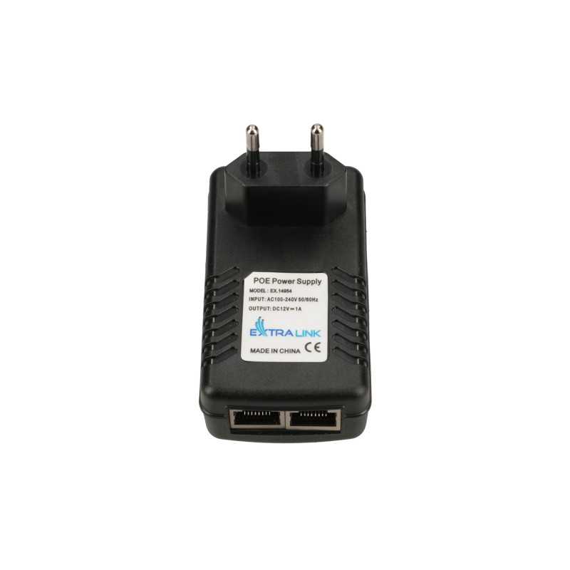 Extralink POE-12-12W PoE Adaptörü, 12V, 1A, 12W, Priz için Düz Giriş - Görsel 3