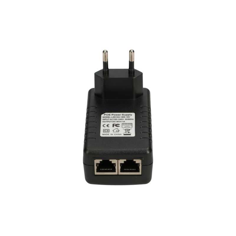 Сетевой адаптер PoE Extralink POE-18-18W, 18В, 1А, 18Вт, Вилка для электрической розетки - Изображение 3