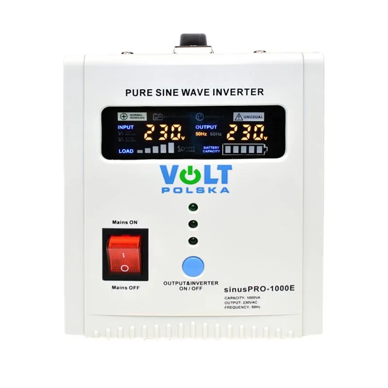 Acil Güç Kaynağı VOLT SINUS PRO UPS 1000E 12V 5/10A, 700W