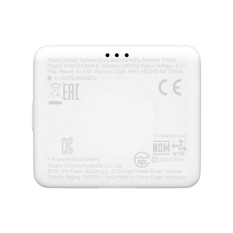 XIAOMI SMART TEMPERATURE AND HUMIDITY MONITOR 3 MINI, MJWSD06MMC, 63668 - Obrázek 5
