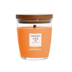 WoodWick Nature's Wick Orange Papaya Medium | Scented candle | 1 wooden wick, 284g