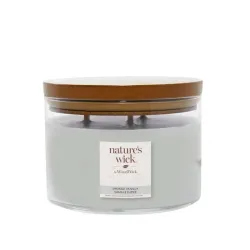 WoodWick Nature's Wick Smoked Vanilla Grande | Candela profumata | 3 stoppini in legno, 433 g