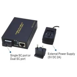 WT-3061A | Medienkonverter | 10/100 Mbps, SC port, Single mode, 20km