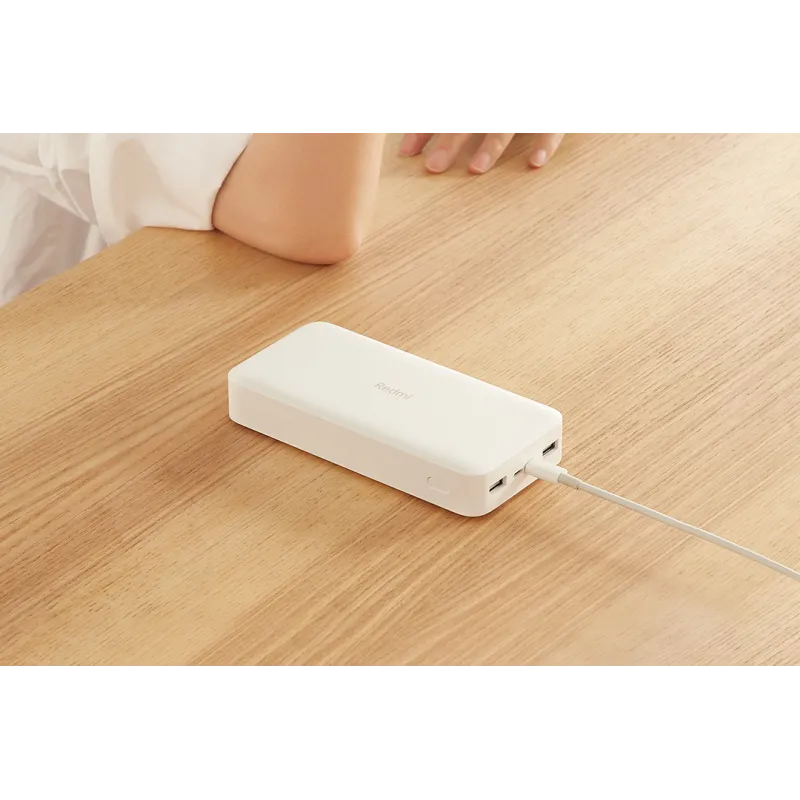 Xiaomi 20000mAh Redmi 18W Fast Charge Power bank | Powerbank | 20000 mAh, White