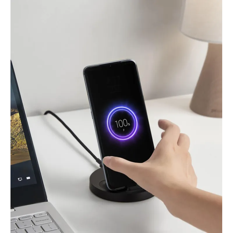 Xiaomi Mi 20W Wireless Charging Stand | Wireless Charger | Induction, Black, WPC02ZM