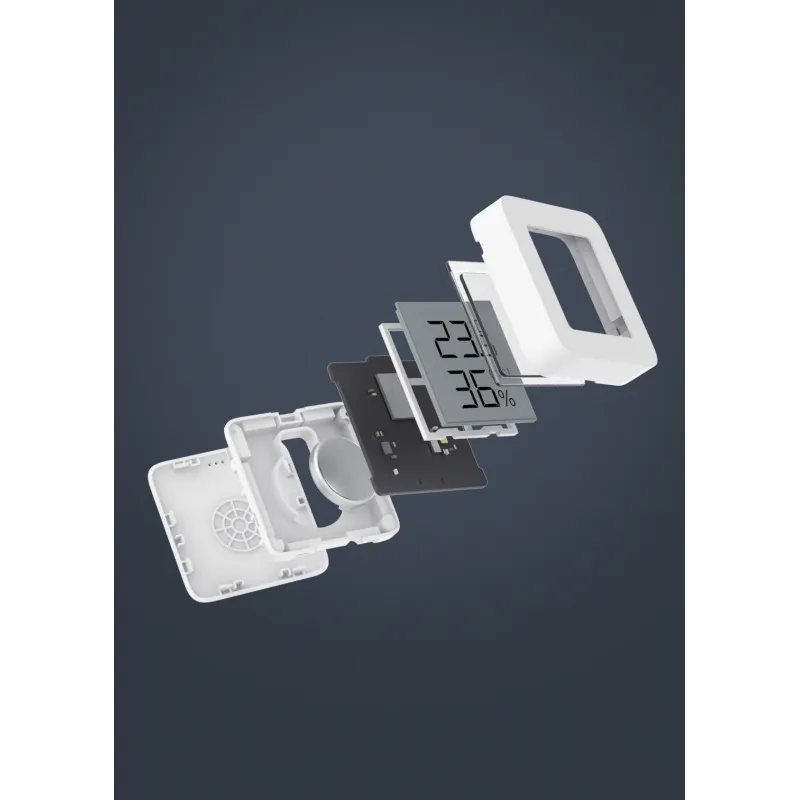 Xiaomi Mi Temperatur- & Luftfeuchtigkeitsmonitor 2 | Kabelloses Temperatur- & Luftfeuchtigkeitsmessgerät | Led-Display