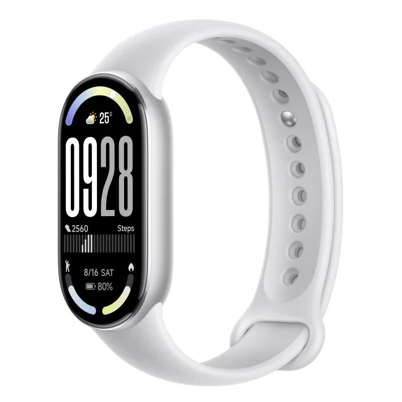 Xiaomi Smart Band 10 Srebrny | Inteligentna opaska sportowa | Bluetooth 5.4, 233mAh, 1.72", 5 ATM, akcelerometr, sensor PPG, żyr