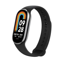 Xiaomi Smart Band 8 Preto | Banda inteligente | Bluetooth 5.1, 190mAh, 1,62", 5 ATM, acelerômetro, giroscópio, sensor PPG