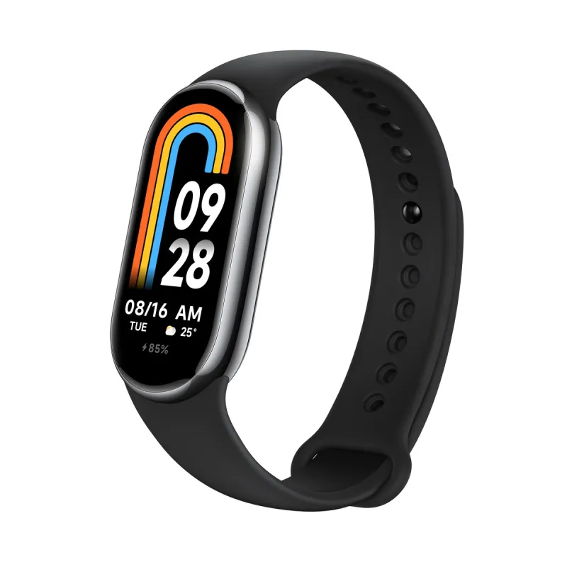 Xiaomi Smart Band 8 Nero | Banda intelligente | Bluetooth 5.1, 190mAh, 1.62", 5 ATM, accelerometro, giroscopio, sensore PPG