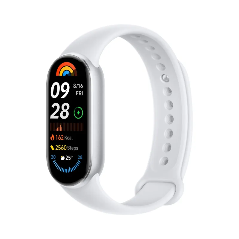 Умный спортивный браслет Xiaomi Smart Band 9 Серебряный, Bluetooth 5.4, 233mAh, 1.62", 5 ATM, акселерометр, PPG сенсор, гироскоп