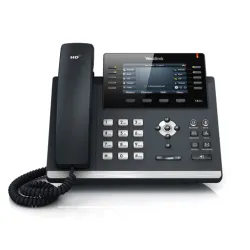 VoIP телефон Yealink SIP-T46U, 2x RJ45 1000Mb/s, дисплей, PoE, USB, без блока питания