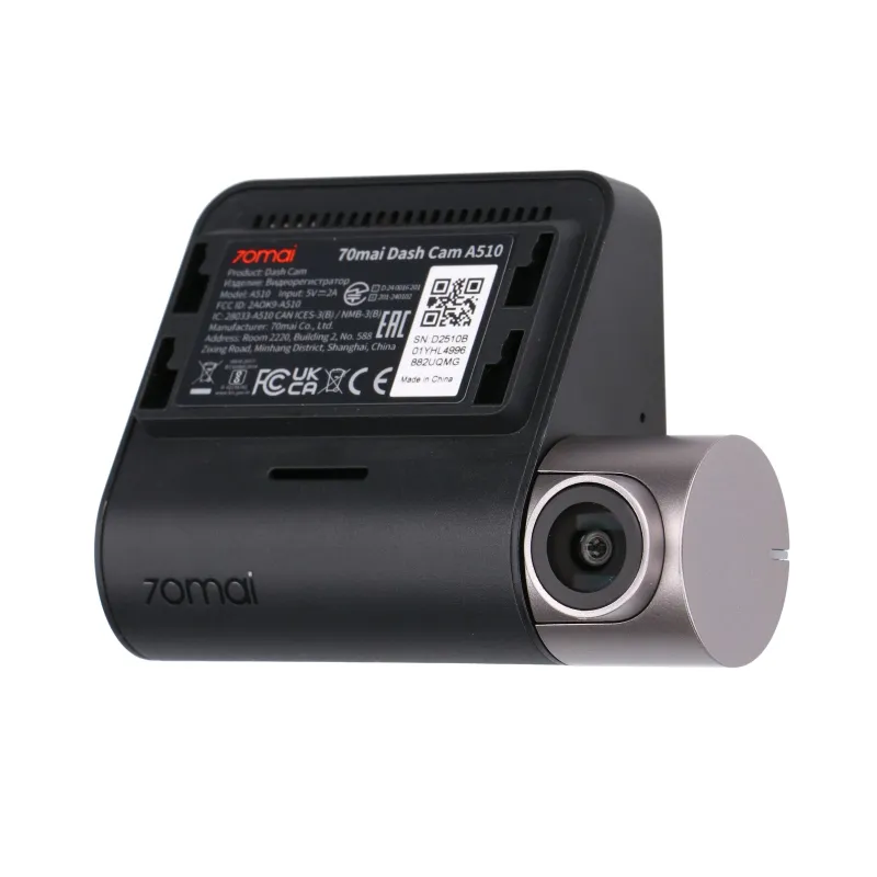 70mai Dash Cam A510 Car Recorder, 1944p, GPS, WiFi
