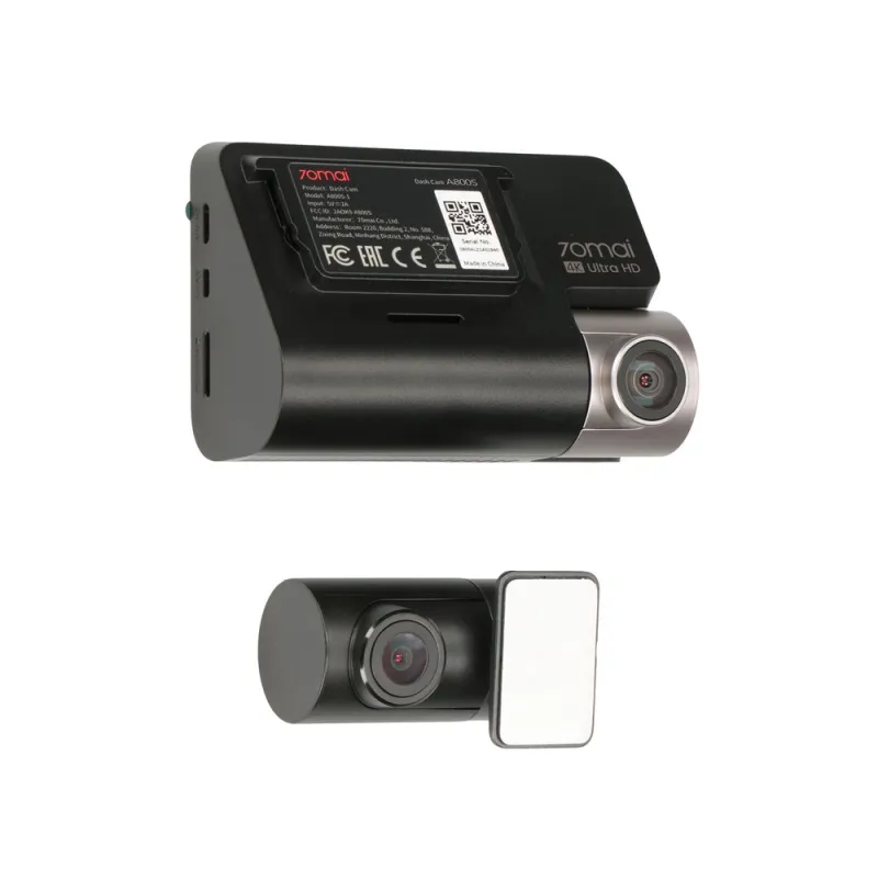 70mai Dash Cam A800S + A800S-1 Autorekordér Rozlišení 4K, GPS, WiFi