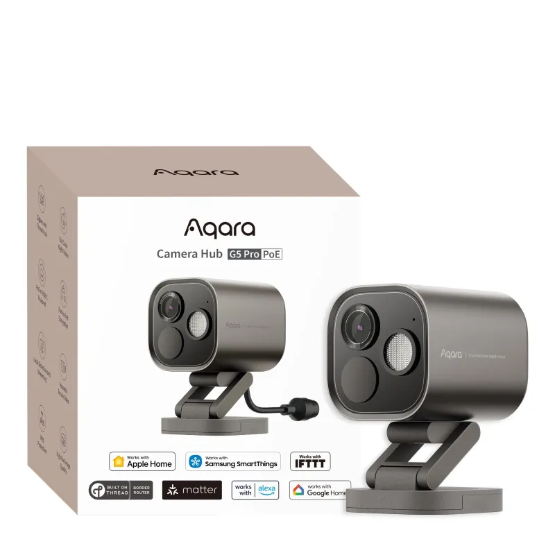 Aqara Camera Hub G5 Pro PoE Szara Kamera IP 1520p, Zigbee, CH-C03D