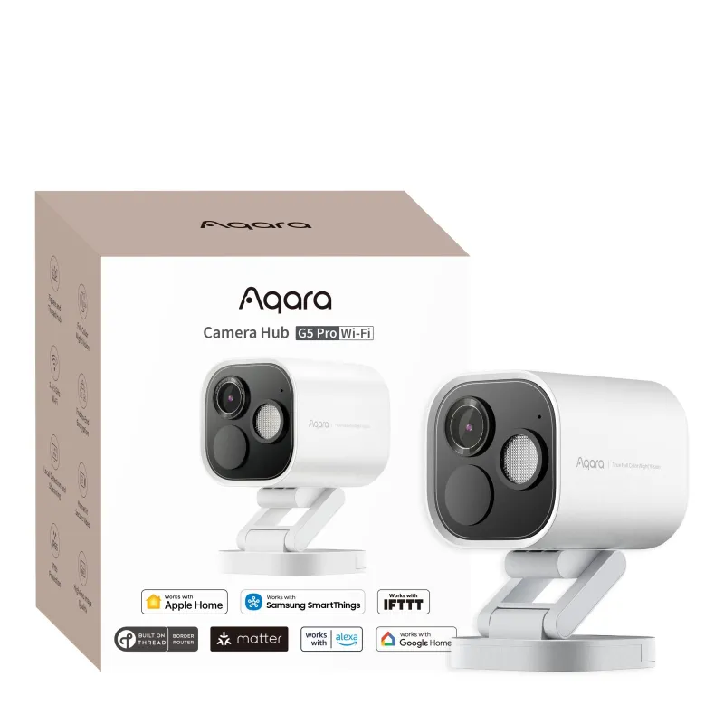 Aqara Kamera Hub G5 Pro Wi-Fi Beyaz IP Kamera, 1520p, Zigbee, CH-C07DW