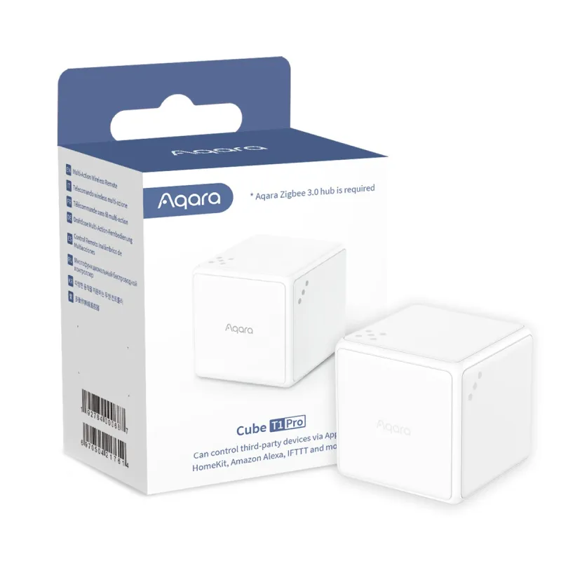 Aqara Cube T1 Pro Cubo di controllo Zigbee, Bianco, CTP-R01