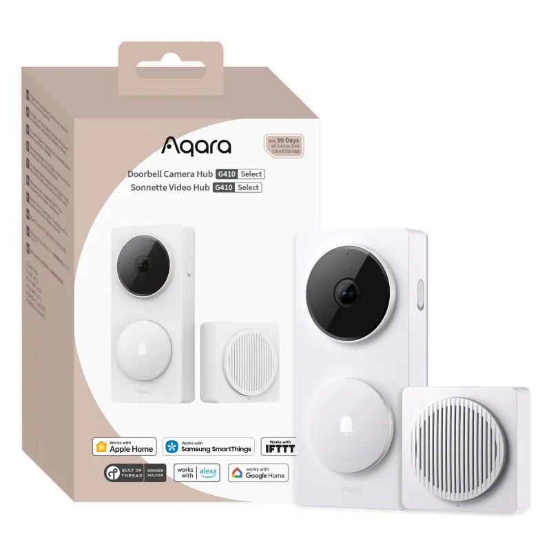 Aqara Doorbell Camera Hub G410 Select Branco Campainha de vídeo Hub, Câmara, Apple Homekit