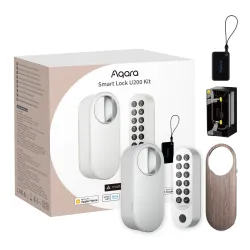 Aqara Smart Lock U200 Kit Blanco Cerradura de puerta inteligente HomeKit, Thread, Bluetooth 5.1, NFC