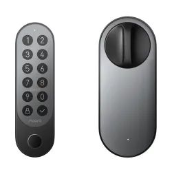 Aqara Smart Lock U200 Kit Negro Cerradura de puerta inteligente HomeKit, Thread, Bluetooth 5.1, NFC