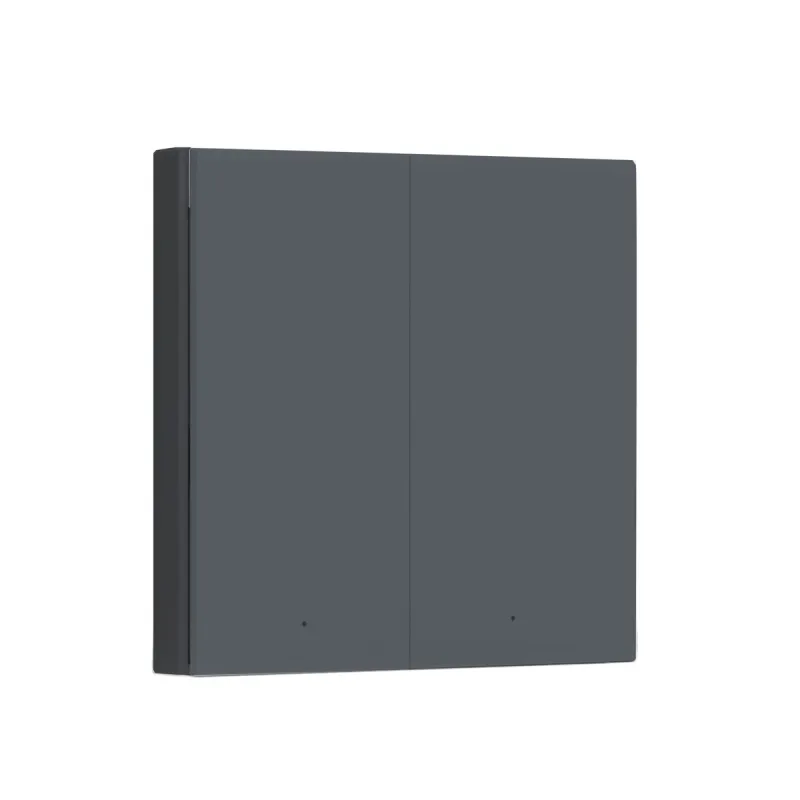 Aqara Smart Wall Switch H1 Grau Wandschalter Dual, mit Neutralleiter, Zigbee 3.0, EU, WS-EUK04-G