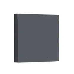 Aqara Smart Wall Switch H1 Grigio Interruttore a parete Doppio, senza filo neutro, Zigbee 3.0, UE, WS-EUK02-G