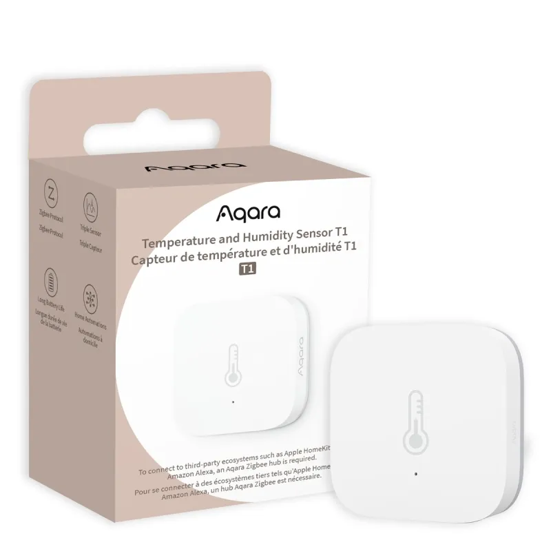 Aqara Temperature & Humidity Sensor T1 Sensore di temperatura e umidita Bianco, TH-S02D