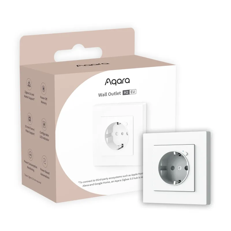 Aqara Wall Outlet H2 EU Presa a muro Zigbee 3.0, Matter
