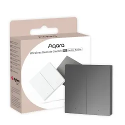 Aqara Wireless Remote Switch H1 Grigio Interruttore a parete wireless 2 pulsanti, WRS-R02-G