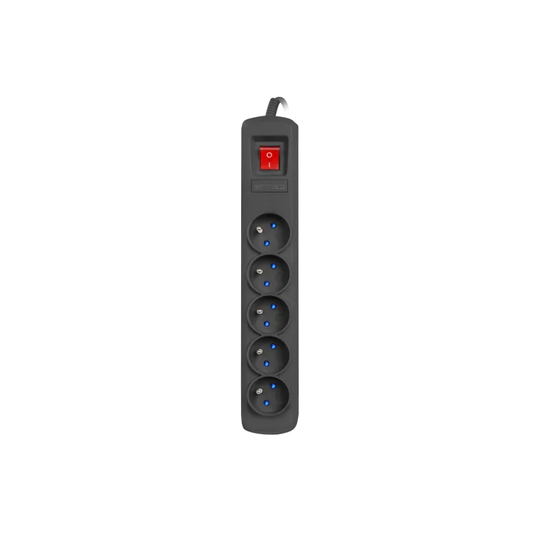 Armac R5 Power strip anti-surge system, 5 sockets, 5m cable, black