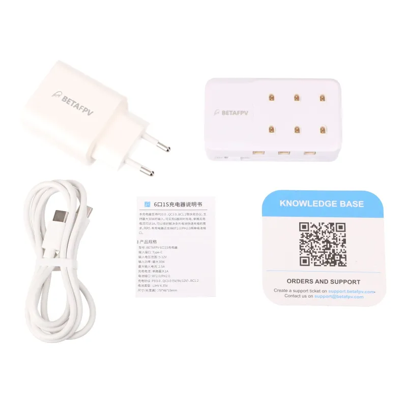 BetaFPV 6 Ports 1S Charger Ładowarka + zasilacz do akumulatorów drona