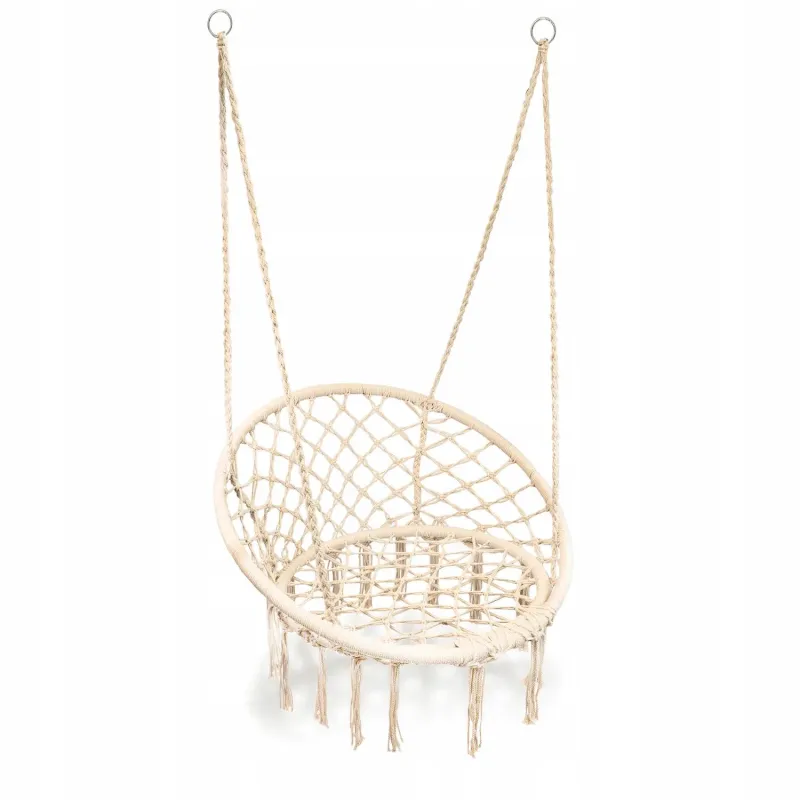 Black Forest Hammock, woven hanging chair 80x60cm ecru