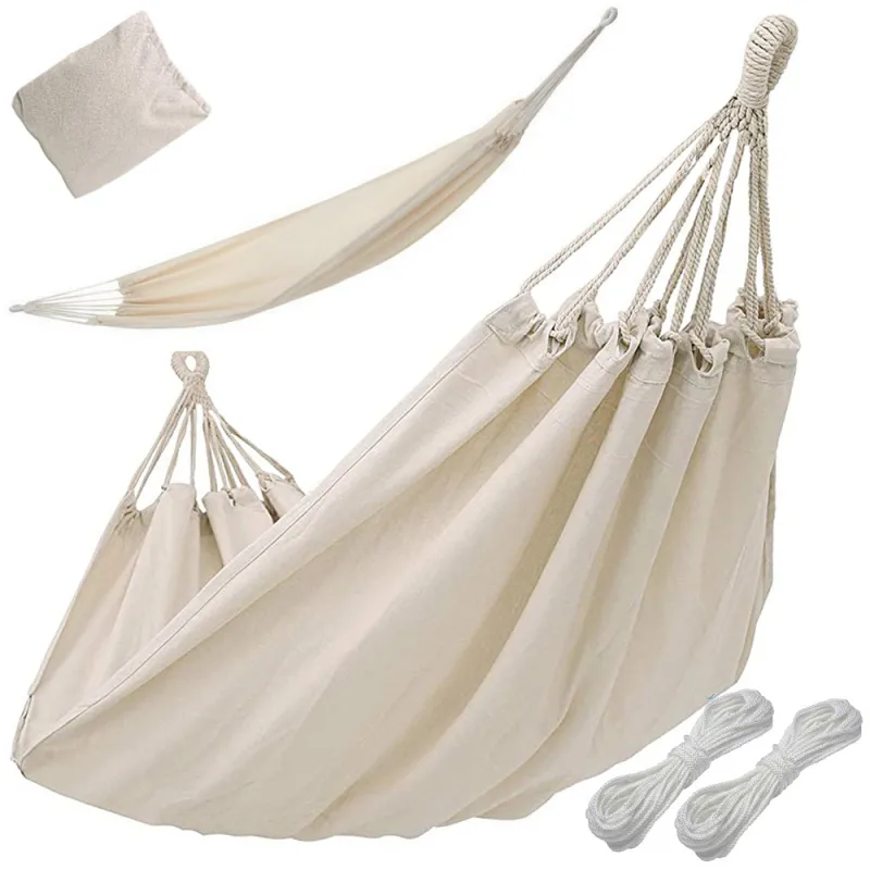 Black Forest Hammock, Beige Single 195x100cm with Cover