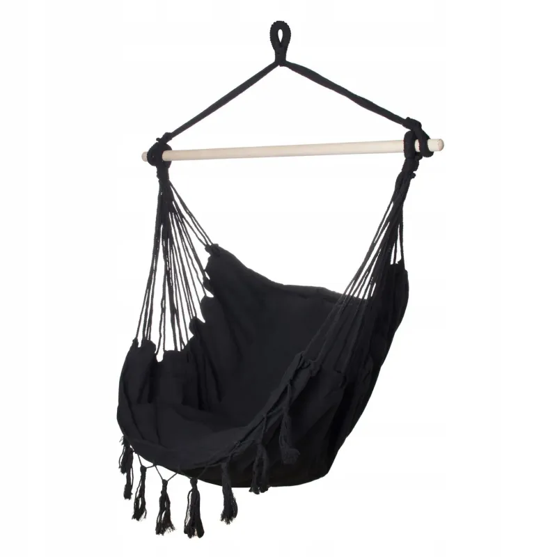 Black Forest Hammock, Brazilian Chair 100x130cm Black