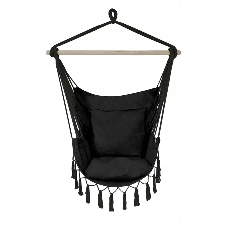 Black Forest Hammock, Brazilian Chair 100x130cm Black