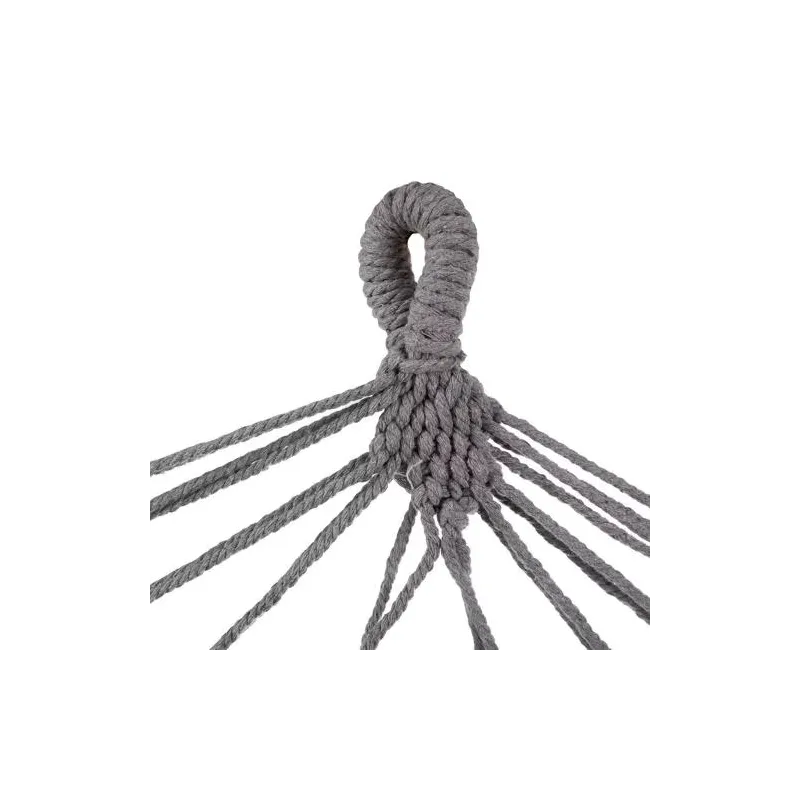 Black Forest Hamak, franjeli gri, tek kişilik 200x100cm stantlı