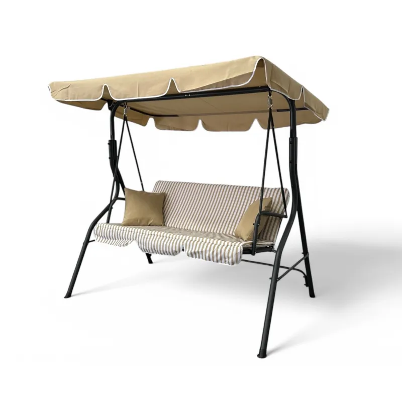 Cama Elástica de Jardim Black Forest, 170x110x153cm Verde e Branco