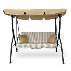 Cama Elástica de Jardim Black Forest, 170x110x153cm Verde e Branco