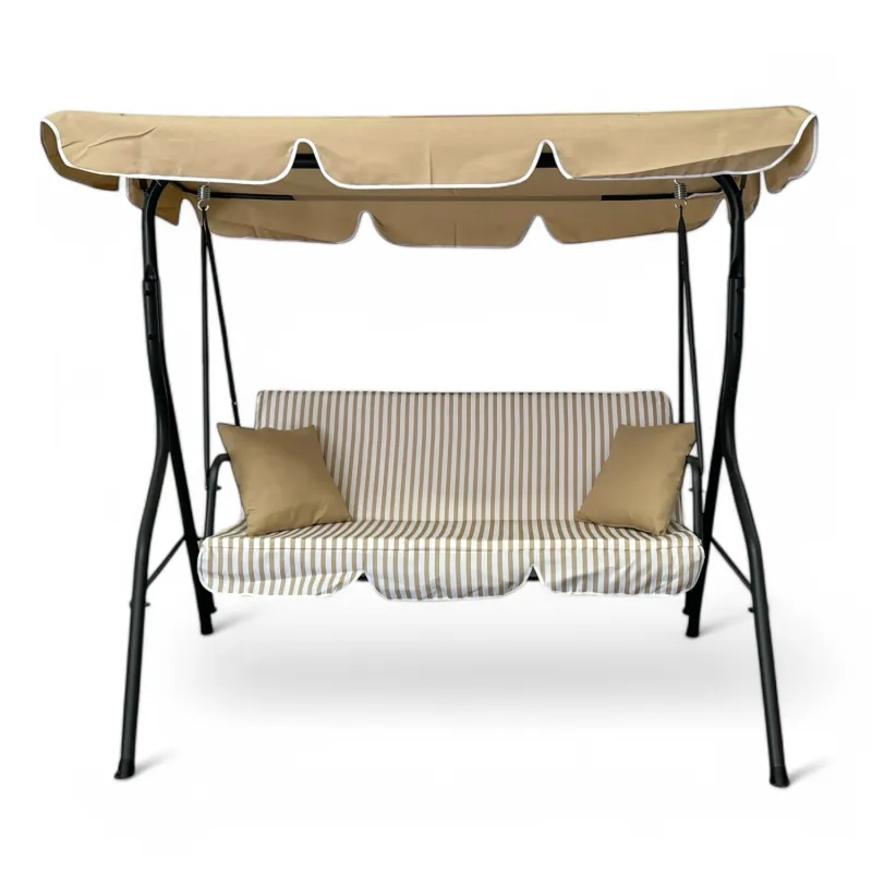 Cama Elástica de Jardim Black Forest, 170x110x153cm Verde e Branco