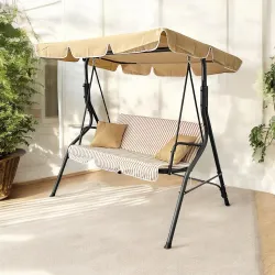 Black Forest Garden Swing, 170x110x153cm Green and White