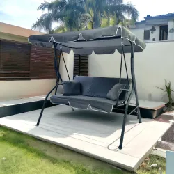 Black Forest Garden Swing, 170x110x153cm Navy Blue