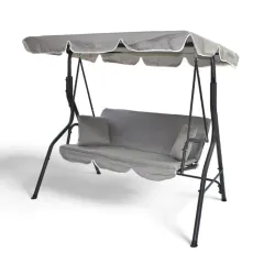 Black Forest Garden Swing, 170x110x153cm Beige