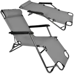 Cadeira de Jardim Dobrável com Almofada Black Forest, Cinza