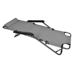 Cadeira de Jardim Dobrável com Almofada Black Forest, Cinza