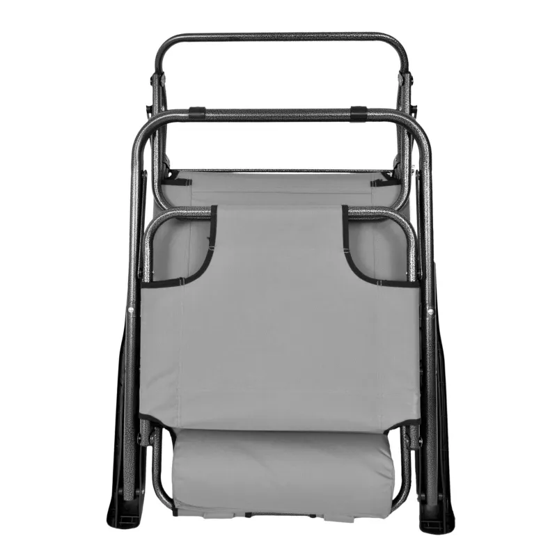 Cadeira de Jardim Dobrável com Almofada Black Forest, Cinza