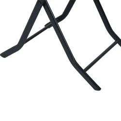 BLACK FOREST MAŁY ZESTAW MEBLI OGRODOWYCH DWA KRZESŁA + STOLIK CZARNY L-0201P