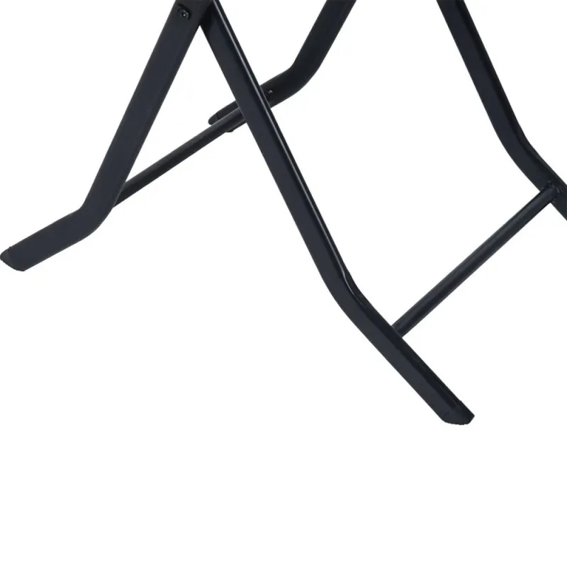 BLACK FOREST MAŁY ZESTAW MEBLI OGRODOWYCH DWA KRZESŁA + STOLIK CZARNY L-0201P