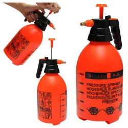 Black Forest Sprayer, 3L Handheld Pressure Garden and Home Spray Bottle in Orange